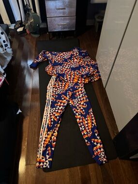 Adidas x Farm Rio tracksuit blue/chalk size L